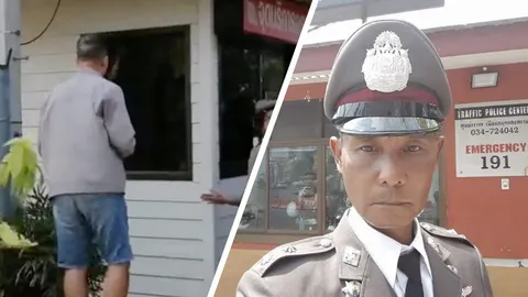 ร.ต.ท.ป่วยเครียดยิงตัวลาโลกคาป้อมจราจร กลางเมืองสมุทรสงคราม