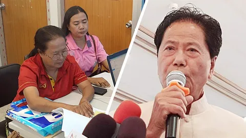 ลูกสาว "ลุงเสี้ยว" นำผลรังวัดที่ดิน มอบ ตร.สภ.สวนผึ้ง แจ้งความ "ทวี" 