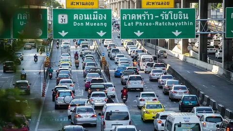 ห้ามวิภาฯ ด่วนเบี่ยงเซ็นลาดฯ ป่วน ตำรวจทดลองวันแรก แต่รถช่องคู่ขนานและรัชวิภาคล่อง