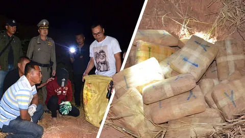 จับคาหนังคาเขา ยาบ้าฝังดิน 1.5 แสนเม็ด รอส่งลูกค้า