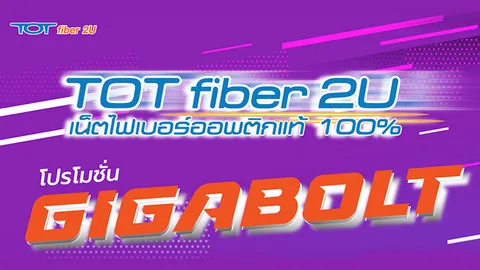 อินเทอร์เน็ตไฟเบอร์แท้ โปรโมชั่น Gigabolt เน็ตแรง ราคาโดนใจ สบายกระเป๋า