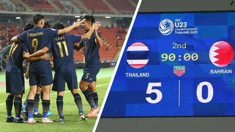 ชมคลิปไฮไลต์ “ทีมชาติไทย” รัวถล่มบาห์เรน 5-0 ศึกยู-23 เอเชีย