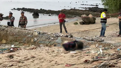 ฆ่าสาวนิรนาม ศพยัดกระเป๋ามีเชือกรัดคอ จับมัดมือเท้าโยนทิ้งทะเล