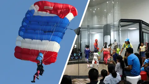 ตำรวจพลร่มค่ายนเรศวรจัดงานวันเด็ก โชว์ดิ่งพสุธา เปิดอุโมงค์ลมสุดตื่นตา