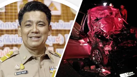 เศร้าทิ้งท้ายวันครู ผอ.โรงเรียนดังไชยา ขับเก๋งชนท้ายดับ คู่กรณีหาย