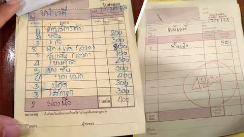 สาวข้องใจ ซื้อของสดให้โรงแรมทำ คิดค่าลวก-ข้าวผัด เช็กบิล 4,200 บาท