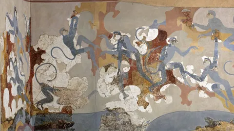 ไขปริศนาภาพวาดบนผนังที่เกี่ยวกับลิงกรีก