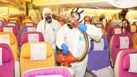 การบินไทยสกัดไวรัสโคโรน่า พ่นน้ำยาฆ่าเชื้อเครื่องบินทุกลำที่มาจากจีน