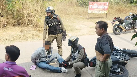 โจรบิ๊กไบค์ขึ้นบ้าน บีบไข่เจ้าของหน้าเขียว เจอกัดจมูกเลือดสาดก่อนส่ง ตร.