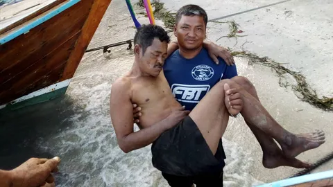 ผึ้งหลวงแตกรัง รุมต่อยหนุ่มใหญ่ หน้าตาปูดบวม อาการปางตาย