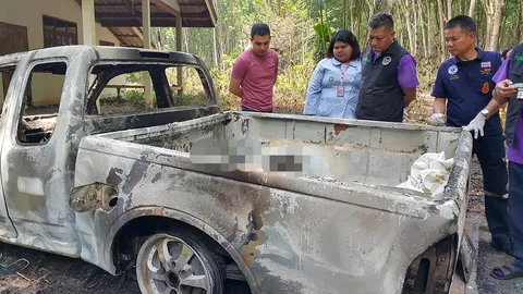 หนุ่มระยองเผาตัวเองลาโลก คากระบะจนเกรียม ญาติเผยเมื่อวานกินยาแต่ไม่ตาย