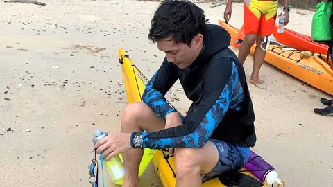 ‘ไผ่-พาทิศ” ซ้อมครั้งสุดท้ายก่อนว่ายน้ำข้ามเกาะ