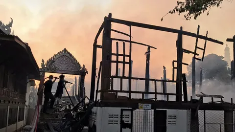 เผากุฏิวัดดังสลดพระ 2 ศพ