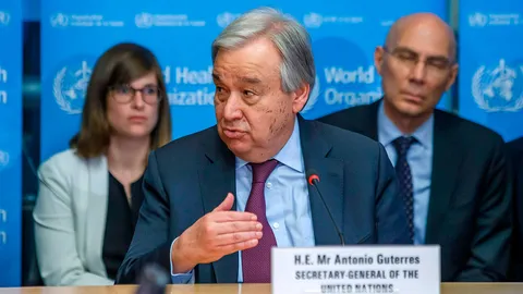 ผู้นำยูเอ็นวอนโลกหยุดสงครามร่วมสู้โควิด-19