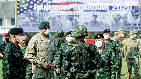ทบ.ไทย-สหรัฐฯ สวมหน้ากาก ร่วมฝึก Hanuman Guardian 2020 