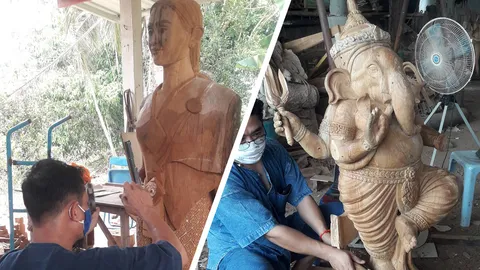 ช่างแกะสลัก จ.แพร่ พลิกวิกฤติเป็นโอกาส สร้างรายได้งามช่วง โควิด-19