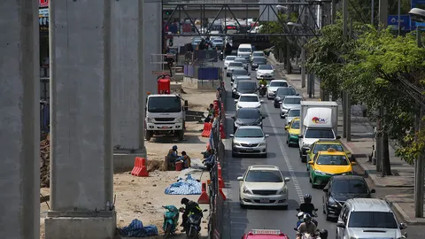 ห้ามเลี้ยวขวาพัฒนาการ รถทุกทิศทาง-เริ่มพรุ่งนี้ 4 ทุ่มสร้างสายสีเหลือง 6 เดือน