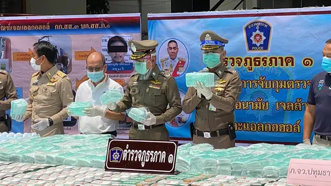 ตำรวจภาค 1 จับอีก 2 ราย กักตุนหน้ากากอนามัย เจลล้างมือไม่ได้มาตรฐาน