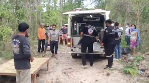 หนุ่มใหญ่ เทสเครื่องตัดหญ้า พลาดถูกใบมีด ฟันคอเกือบขาคดับสยอง