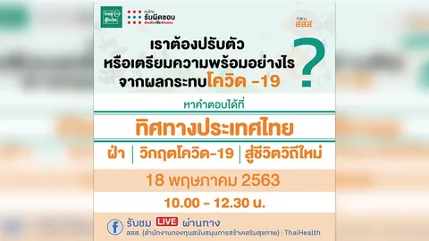 เปิดมุมมองสถานการณ์โลก จับทิศภายในประเทศ ครบทุกมิติ เศรษฐกิจ สังคม สาธารณสุข ลงลึกถึงรากหญ้า