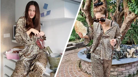 บังเอิญเหมือน ชมพู่-ญาญ่า 2 ตัวแม่สวยแซ่บคนละแบบในชุดลายเสือ