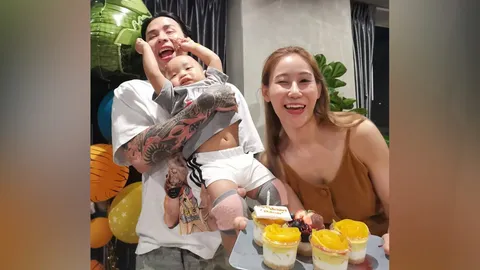 พร้อมหน้าสุดอบอุ่น แทค-ไฮโซเบลล์ จัดวันเกิดฉลองครบ 1 ขวบน้องภารัน (คลิป)