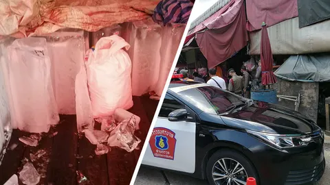 หนุ่มคลั่งทะเลาะแฟนสาว ชักปืนกราดยิงในโรงน้ำแข็ง ตลาดคลองเตย