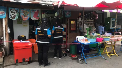 หนุ่มใหญ่ปืนดุ รัวดับแม่ค้าสาว เผ่นซุกวัด ระเบิดหัวตายตาม หนีความผิด