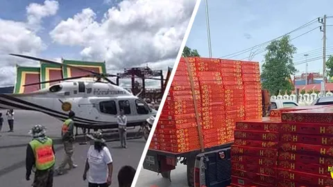 แชร์สนั่น ฮ.ตำรวจบินจุดประทัดแก้บนไอ้ไข่ 3 ล้านนัด วัดยันคนละเรื่อง!