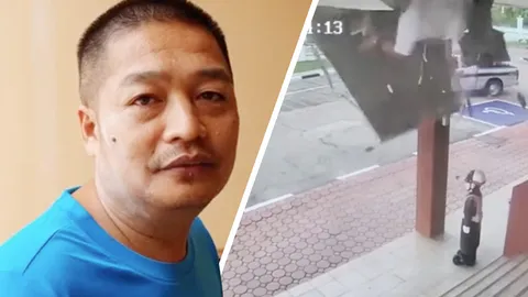 เปิดใจ ตำรวจวังน้ำคู้ เล่านาทีตกจากหลังคา ทะลุเพดานโรงพัก เย็บ 8 เข็ม (คลิป)