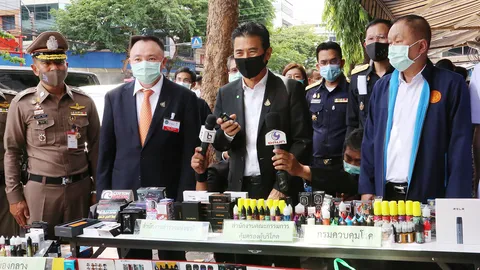 กวาดล้างจับกุม 27 ร้านย่านคลองถม ขายบุหรี่ไฟฟ้า โทษคุก 3 ปี ปรับ 6 แสน