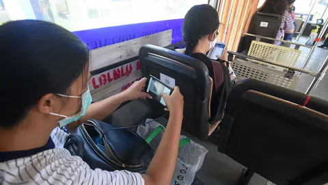 เช็กอินไทยชนะที่เบาะหลัง ขสมก. บัตรรายเดือนใช้บัตรแทนมือถือ