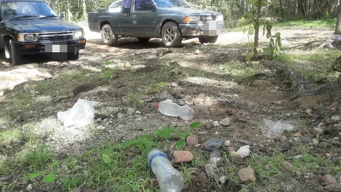 ชาวบ้านแม่แจ่มโวย คนต่างถิ่นมาเก็บเห็ดถอบในป่าชุมชน แล้วทิ้งขยะเกลื่อน