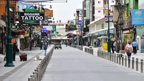 44.5 ล้าน ปรับปรุงถนนข้าวสาร เสร็จเกือบ 100 % คาด 1 สิงหา เปิดตามปกติ