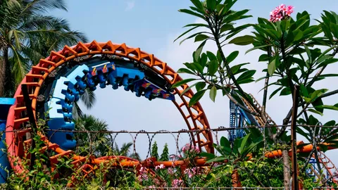 เจ้าของสวนสนุกโชว์หน้านิ่งเล่นรถไฟเหาะ ตามมาตรการห้ามกรี๊ด กันโควิด (คลิป)