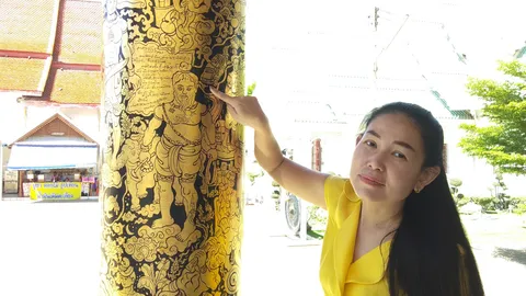 สาวตาดีเห็นเลขเด็ดในภาพฝาผนัง ศาลาที่วัดทุ่งเสลี่ยม หวังซื้อหวยลุ้นโชค