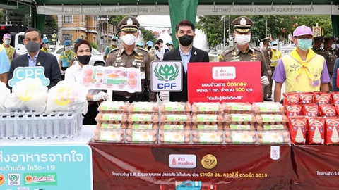 CP มอบไข่ไก่สด น้ำแร่ ข้าวสาร จัดทำถุงยังชีพแจกให้ประชาชนย่านปากคลองตลาด