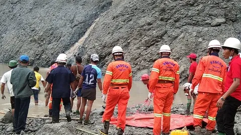 “เหมืองหยก” พม่าถล่มทับ ตาย 126 สูญหายหลายร้อย (คลิป)