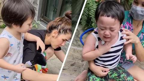 ชีวิตแค่โดนทำร้าย พายุ ร้องไห้จ้าโดน แม่ชม จับตัดผม พี่สายฟ้า เป็นลูกมือ (คลิป)