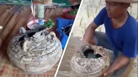 ชาวบ้านเจอไหโบราณ 200 ปี มีเลข 35 เชื่อมาให้โชค คอหวยเตรียมจัดหนัก