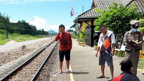 ยายโดดรถไฟ ไม่พ้นระยะ ถูกเกี่ยวร่างฟาดชานชาลา คอหักดับสลด 
