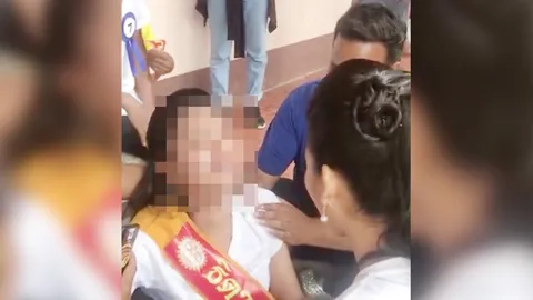 แม่ตะเคียนทอง สิงร่าง 2 สาว ประกวดธิดาดอกจูด บอกถูกลบหลู่ สั่งขอขมา (คลิป)