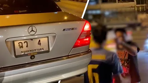 ตามล่า เสี่ยเบนซ์หัวร้อน ชกหนุ่มขี่จยย.กลางถนนงามวงศ์วาน ปมขับปาดหน้า