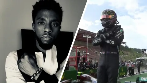 แด่คนบนฟ้า "แฮมิลตัน" ทำท่าวากันดา อุทิศแชมป์เอฟวันถึง "โบสแมน"