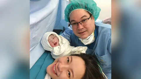 อ้อน ลัคนา คลอด น้องเลอา ลูกสาว อัลเบิร์ท UHT ให้กำลังใจไม่ห่าง