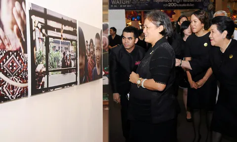 บันทึกด้วยภาพเรื่องราวอดีตในปัจจุบันช่างทอผ้าสมาชิกศิลปาชีพ