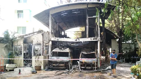 ไฟไหม้โรงเรียนอนุบาลญี่ปุ่น ต้นเพลิงจากรถตู้ไฟฟ้า ขณะชาร์จแบตเตอรี่