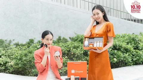 2 เซเลบริตี้คู่ซี้ เผยเคล็ดลับความงามใน มหกรรม Shopee 10.10 Brands Festival