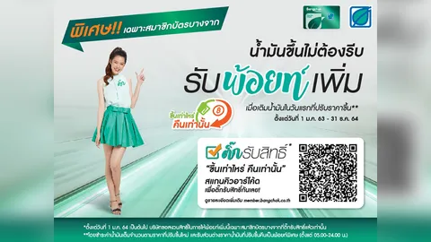 น้ำมันขึ้นราคา ไม่ต้องรีบเติม สมาชิกบัตรบางจาก รับพ้อยท์เพิ่ม "ขึ้นเท่าไหร่ คืนเท่านั้น"