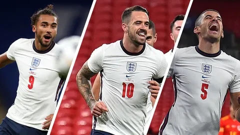 รอบ 57 ปี 3 แข้งอังกฤษยิงลูกแรกพร้อมกันในนัดเดียว รวมสถิติเกมขยี้เวลส์